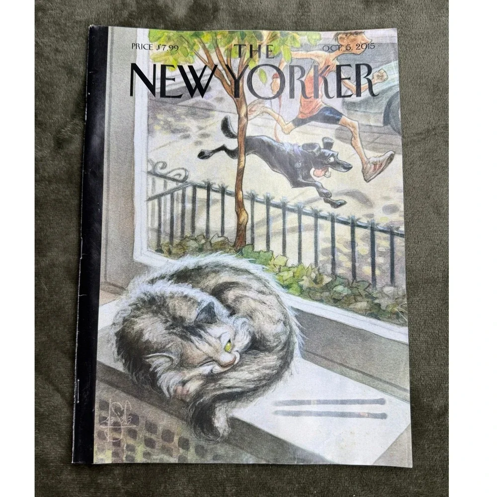 The New Yorker Magazine October 5 2015‎ Cat Cover The Leftovers HBO Ad Sempe Art